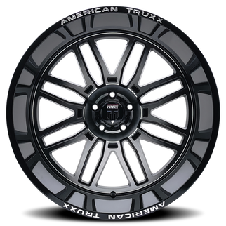 American Truxx AT1915 Restless 24x14 / 6x139.7 BP / -76mm Offset / 106mm Hub Gls Blk Mach Wheel