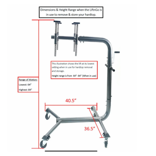 Bestop LIFTnGO - Jeep Wrangler & Ford Bronco 4-Door Hardtop Removal Tool and Storage Device