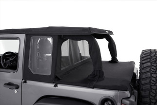 Bestop 18-26 Jeep Wrangler JL 2-Door Halftop Conversion Kit (Premium Black Twill)