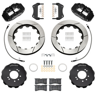 Wilwood 99-02 Nissan Skyline Superlite 6R Front BBK w/ 12.88in Slotted Rotors & Flexlines - Black
