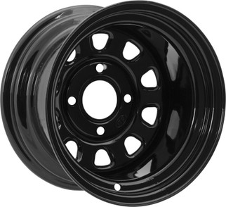 ITP Delta Steel 12x7 / 4x110 BP / 2+5 Offset Black Wheel