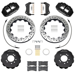 Wilwood 95-98 Nissan Skyline Superlite 6R Front BBK w/ 12.88in D/S Rotors & Flexlines - Black