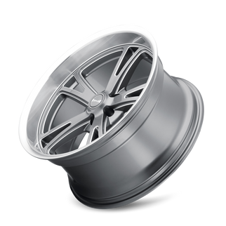 Ridler 606 17x7 / 5x114.3 BP / 0mm Offset / 83.82mm Hub Gloss Grey Machined Wheel