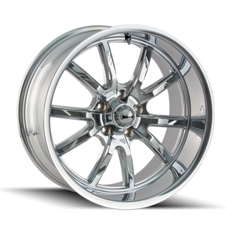 Ridler 650 17x7 / 5x120.65 BP / 0mm Offset / 83.82mm Hub Chrome Wheel