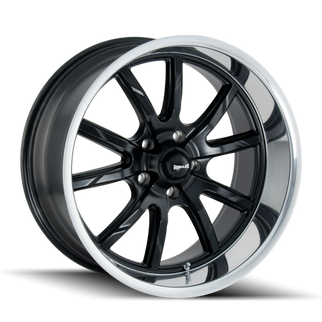 Ridler 650 17x7 / 5x120.65 BP / 0mm Offset / 83.82mm Hub Matte Black Polished Wheel