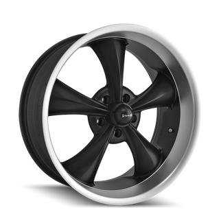 Ridler 695 17x7 / 5x120.65 BP / 0mm Offset / 83.82mm Hub Matte Black Machined Wheel