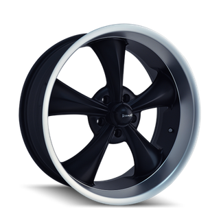 Ridler 695 17x7 / 5x114.3 BP / 0mm Offset / 83.82mm Hub Matte Black Machined Wheel