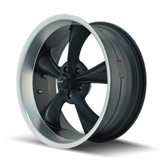 Ridler 695 17x7 / 5x114.3 BP / 0mm Offset / 83.82mm Hub Matte Black Machined Wheel