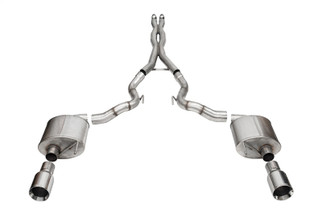 Corsa 24-25 Ford Mustang GT Xtreme 3in Cat-Back Dual Rear Exhaust w/4.5in Straight-Cut Polish Tips