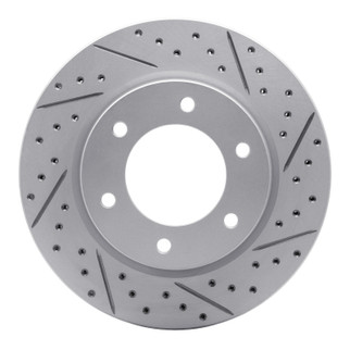 R1 19-25 Ford Bronco Front Right Drilled & Slotted Geo-Carbon Rotor
