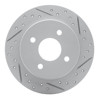 R1 18-22 Ford Ecosport Rear Right Drilled & Slotted Geo-Carbon Rotor