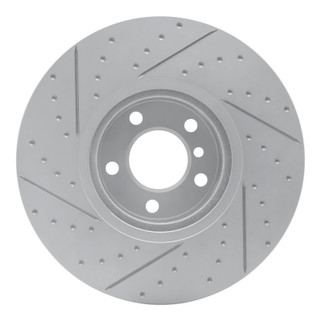 R1 16-18 BMW X4 Left Front Drilled & Slotted Geo-Carbon Rotor