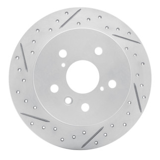 R1 18-24 Toyota Camry Rear Left Drilled & Slotted Geo-Carbon Rotor