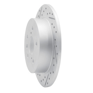 R1 18-24 Toyota Camry Rear Left Drilled & Slotted Geo-Carbon Rotor