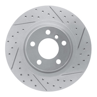 R1 11-18 BMW X4 Rear Right Drilled & Slotted Geo-Carbon Rotor