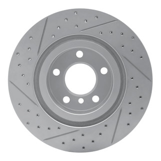 R1 11-18 BMW X4 Rear Right Drilled & Slotted Geo-Carbon Rotor