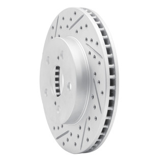 R1 16-22 Toyota Prius Prime Front Left Drilled & Slotted Geo-Carbon Rotor