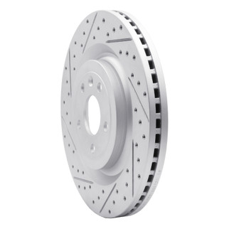 R1 13-19 Ford Taurus Excl Sho Front Left Drilled & Slotted Geo-Carbon Rotor