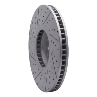 R1 10-11 BMW X6 Left Front Drilled & Slotted Geo-Carbon Rotor