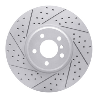 R1 08-19 BMW X6 Front Left Drilled & Slotted Geo-Carbon Rotor