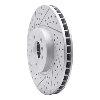 R1 08-19 BMW X6 Front Left Drilled & Slotted Geo-Carbon Rotor