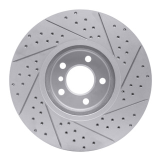 R1 08-19 BMW X6 Front Left Drilled & Slotted Geo-Carbon Rotor
