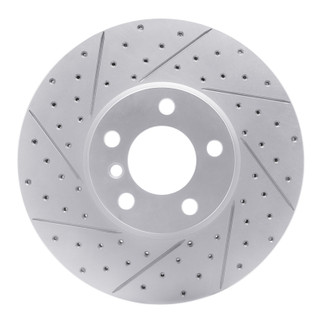 R1 07-19 BMW X5 Front Left Drilled & Slotted Geo-Carbon Rotor