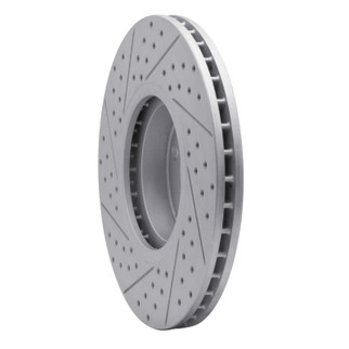 R1 07-18 BMW X6 Front Right Drilled & Slotted Geo-Carbon Rotor