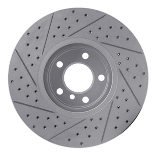 R1 07-18 BMW X6 Front Right Drilled & Slotted Geo-Carbon Rotor