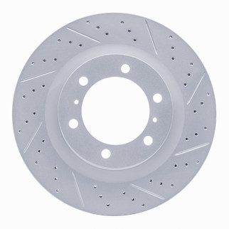 R1 10-24 Lexus Gx460 Front Right Drilled & Slotted Geo-Carbon Rotor