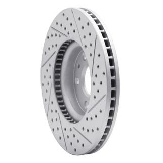 R1 13-20 Ford Fusion Front Left Drilled & Slotted Geo-Carbon Rotor