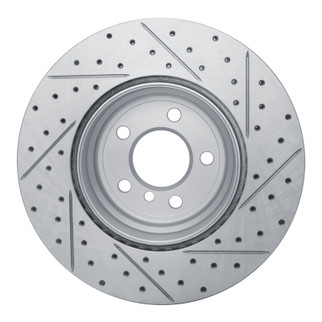 R1 07-19 BMW X5 Rear Left Drilled & Slotted Geo-Carbon Rotor