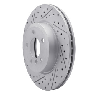 R1 04-10 BMW X3 Front Left Drilled & Slotted Geo-Carbon Rotor