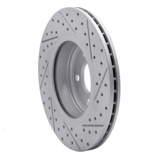 R1 04-10 BMW X3 Front Left Drilled & Slotted Geo-Carbon Rotor