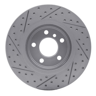 R1 04-10 BMW X3 Front Left Drilled & Slotted Geo-Carbon Rotor