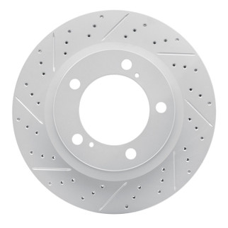 R1 08-21 Lexus Lx570 Front Left Drilled & Slotted Geo-Carbon Rotor