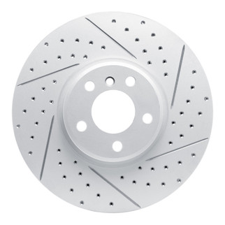 R1 02-06 BMW X5 Front Right Drilled & Slotted Geo-Carbon Rotor