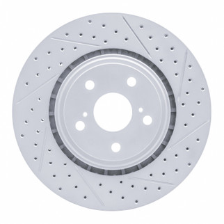 R1 08-21 Lexus Nx300 Front Right Drilled & Slotted Geo-Carbon Rotor