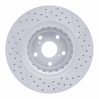 R1 08-21 Lexus Nx300 Front Left Drilled & Slotted Geo-Carbon Rotor