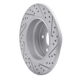 R1 00-06 BMW X5 Rear Left Drilled & Slotted Geo-Carbon Rotor