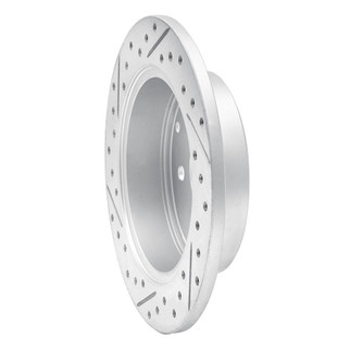 R1 06-18 Lexus Hs250H Rear Right Drilled & Slotted Geo-Carbon Rotor