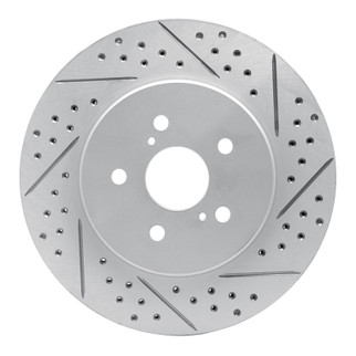 R1 04-09 Lexus Rx330 Front Right Drilled & Slotted Geo-Carbon Rotor