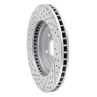 R1 04-09 Lexus Rx330 Front Right Drilled & Slotted Geo-Carbon Rotor