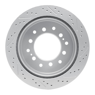 R1 01-09 Lexus Gx470 Rear Left Drilled & Slotted Geo-Carbon Rotor