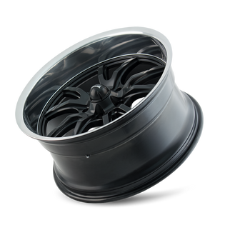 Ridler 650 18x8 / 5x114.3 BP / 0mm Offset / 83.82mm Hub Matte Black Polished Wheel