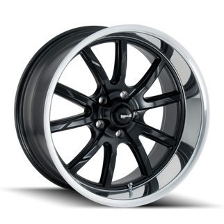 Ridler 650 18x8 / 5x114.3 BP / 0mm Offset / 83.82mm Hub Matte Black Polished Wheel