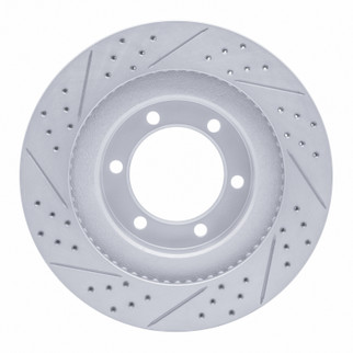 R1 03-09 Lexus Gx470 Front Right Drilled & Slotted Geo-Carbon Rotor