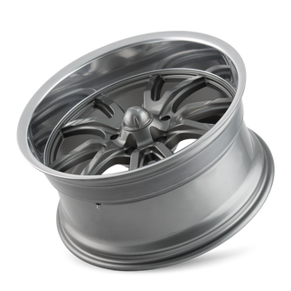 Ridler 650 18x8 / 5x114.3 BP / 0mm Offset / 83.82mm Hub Gloss Grey Polished Wheel