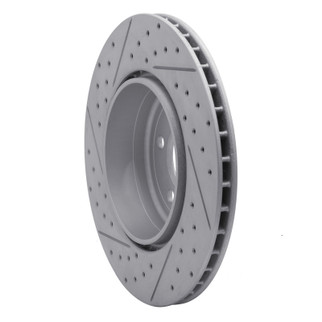 R1 10-19 BMW 640I Xdrive Gran Coupe Rear Right Drilled & Slotted Geo-Carbon Rotor