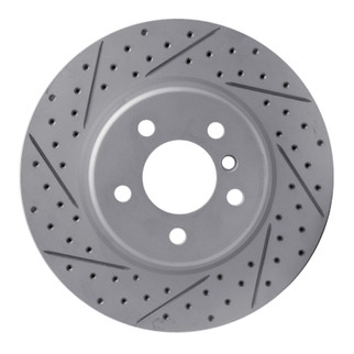 R1 11-16 BMW 528I Front Right Drilled & Slotted Geo-Carbon Rotor